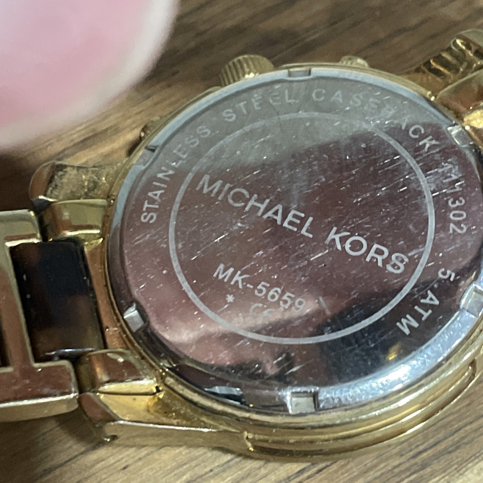 Michael Kors MK-5659 Runway Chronograph Gold Tone & Tortoise Acetate Watch 38mm thumbnail 9