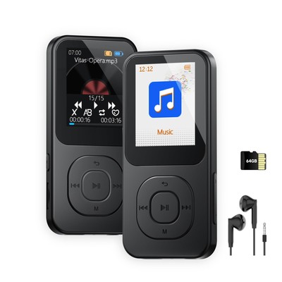 64GB MP3 Player with Bluetooth 5.3-30Hrs Music Playtime, Portable Music Playe...