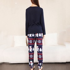 C-Christmas Couples Pajamas Set Loose Fitting For Home