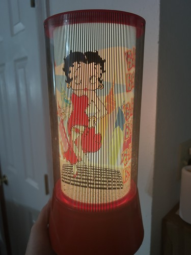 Betty Boop Rotating Barrier Grid Zoetrope Animation Lamp Vtg Rabbit Tanaka 