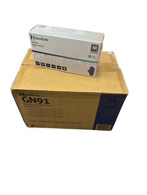 10 x GN91 mittelblaue Nitril Untersuchungshandschuhe puderfrei 200 a Box latexfrei 2000