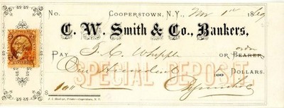 C.W. Smith and Co., Bankers - Check - Checks