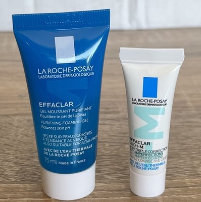 La Roche Posay Effaclar Duo Cream 3ml & Foaming Gel 15ml Travel Size Anti Acne