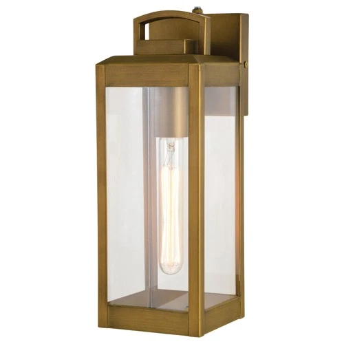 Vaxcel Lighting T0566 Kinzie 14" Tall Outdoor Wall Sconce - Brass - Picture 1 of 12