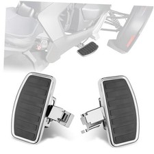 Aluminum Wide Anti-Slip Driver Floorboards for the Can-Am Horizontal Bar Chrome