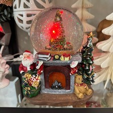 Carillon Caminetto "Globo con Neve" con Luci, Movimento e Musica - Henriette