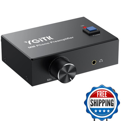 Ygitk Phono Preamp For Turntable Mini Stereo Mm Phono Preamplifier Volume
