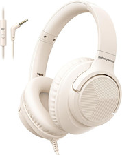 Headphones Wired with Microphone, over Ear Foldable 3.5Mm Plug in Headphones Cor