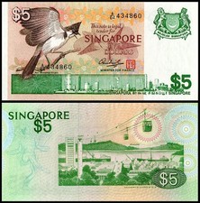 Singapore 5 Dollars, 1976 ND, P-10, UNC
