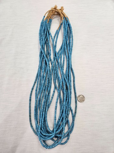 Antique Cornflower Blue Padre Trade Beads Bulk 12 Strands 2400+ Beads 4mm