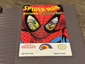 Spider-Man Return of the Sinister Six Nintendo Nes Casi Como Nuevo con Funda Aut&eacute;ntico