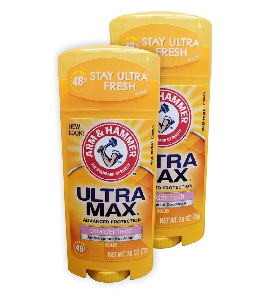2-Pack Ultramax Antiperspirant - Vanilla & Musk Enhanced Baby Powder Fragrance - Image 3 of 4
