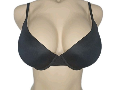 #ad Victoria’s Secret PINK 38DD Black Where Everywhere Push Up Bra Excellent Conditi $12.48