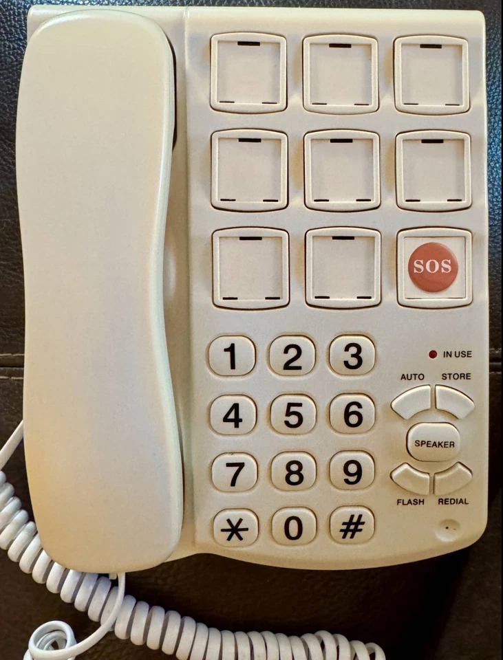 Teléfono de gran número para personas mayores o ancianos, con botones programables de foto/texto por usuario Foto 2 de 4