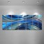 thumbnail 2 - Metal Wall Art Modern Abstract Painting Sculpture Home Decor Blue Large Big Work