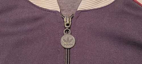Vtg 80s Adidas Track Jacket Trefoil Logo Made in Taiwan Youth Kid Large Full Zip - Picture 6 of 16