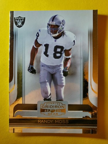 HOF RANDY MOSS #75 OAKLAND RAIDERS - MARSHALL - 2005 GRIDIRON GEAR NFL FOOTBALL - Picture 3 of 3