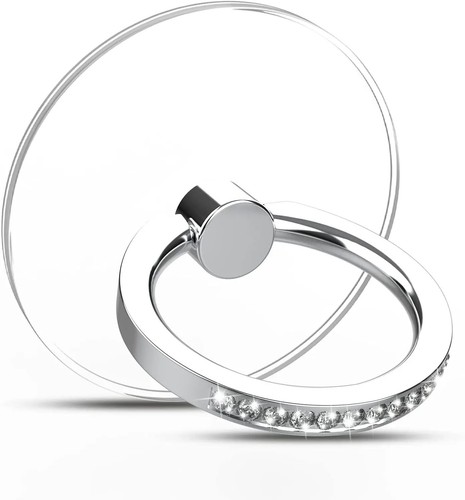 Diamond Cell Phone Ring Holder Stand Transparent Finger Grip Clear 360° Degree - Zdjęcie 24 z 40