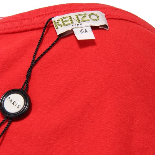 9665Z maglia bimba GIRL KENZO KIDS red/pink cotton t-shirt long sleeve - Picture 4 of 4