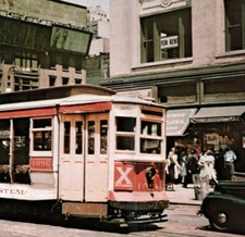 NY 3rd Ave Railway System People New York 1940's Vintage Chrome Postcard-Z2-324