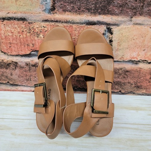 Lucky Brand Damen-Sandale Größe 6,5 M Muriela Keilabsatz Plateau Fersenriemen - Bild 6 von 8