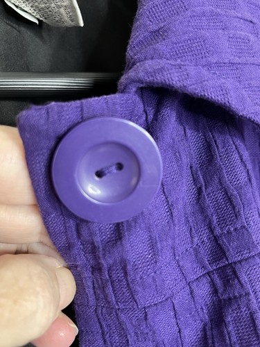 Giacca blazer Chico's Grape viola testurizzata top 1 M vintage (13) - Foto 3 di 12