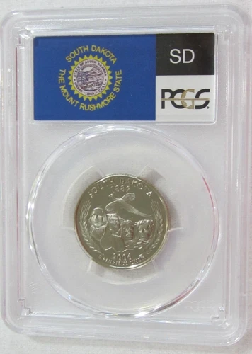 2006 S Clad Proof South Dakota State Quarter - PCGS PR 70 DCAM (8325) Guide $19