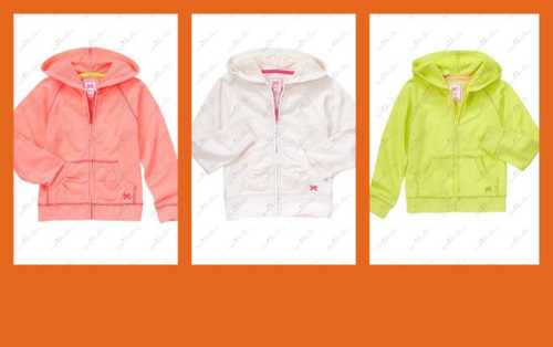 NWT Gymboree Bright And Beachy Neon Hoodie Size XS 4 7-8 White Coral Lime Girls - Picture 5 of 17