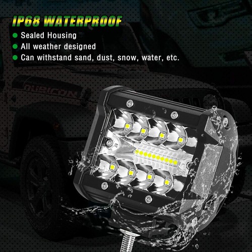 4PCS 4" Inch LED Combo Work Light Spotlight Off-road Driving Fog Lamp Truck ATV - Bild 8 von 9