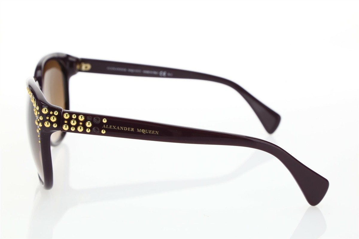 Alexander McQueen Amq 4212s Blue Studded Sunglasses Alexander McQueen® AM0421S Wayfarer Sunglasses EuroOptica™ main image 3
