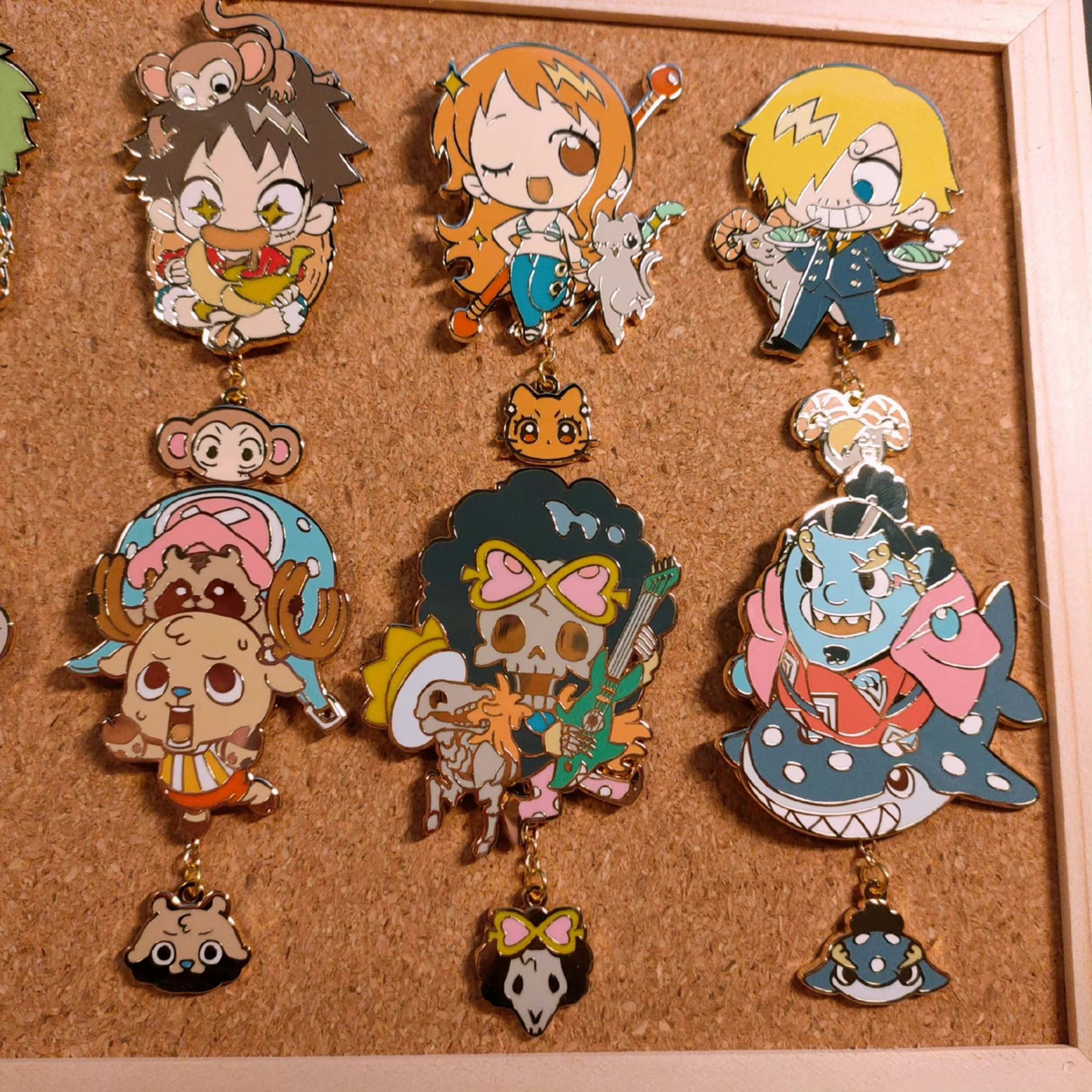 【amerge.】back ribbon JQ onepiece In Stock Anime ONE PIECE Zoro Nami ACE Luffy Metal Badge