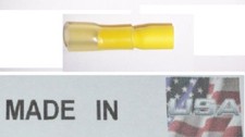 25 YELLOW 12-10 3M FEMALE HEAT SHRINK BULLET CONNECTOR MARINE GRADE USA Made