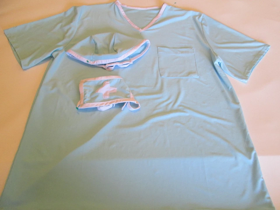  Disfraz de Enfermera L/XL Coqueta Arbusto Camisa Sombrero y Boca Cubierta #F1 Foto 2 de 4