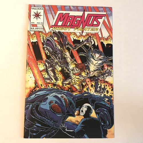 Magnus Robot Fighter 32 Valiant Comics 1994 en estado bastante bueno/en estado bastante bueno + 8,0 - 8,5 cubierta Calafiore - Imagen 2 de 3
