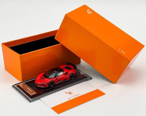 U2 1:64 Red SF90XX Stradale Racing Sports Model Diecast Resin Car - Picture 9 of 9