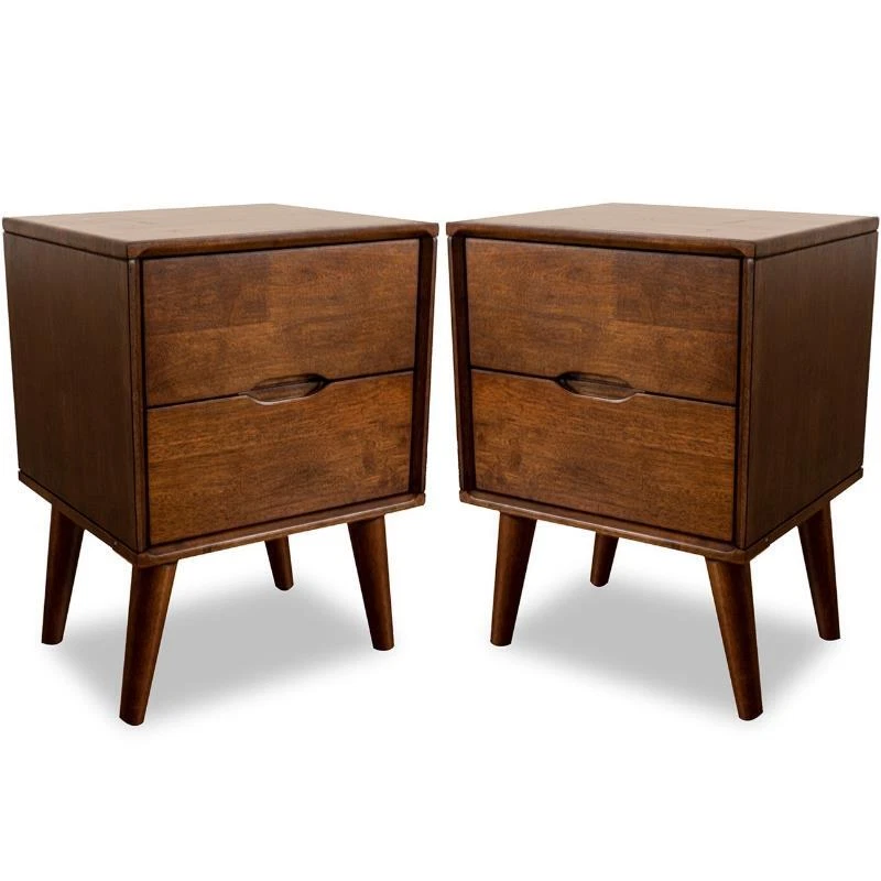 Mid century 2024 modern nightstand set