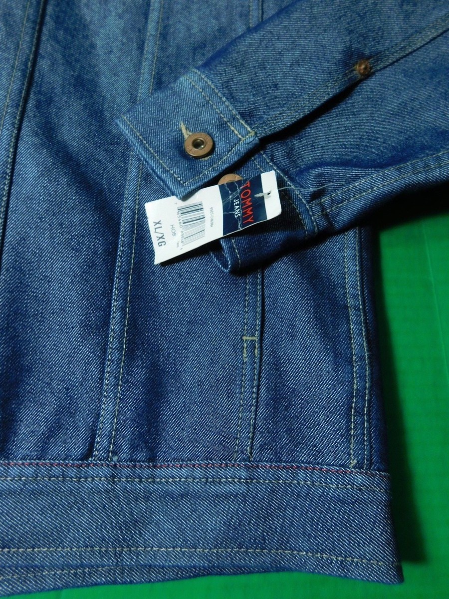 Vtg NWT Tommy Hilfiger Jeans Denim Trucker Jacket Men's Size