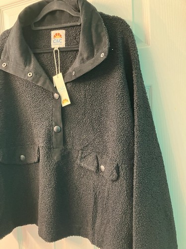 Brand New With Tags C&C California Texture Button/snap Pullover Size 1X - Picture 3 of 6