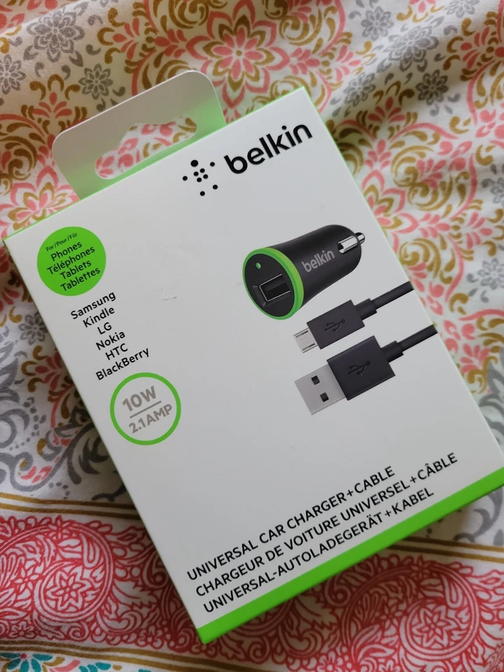 BELKIN UNIVERSAL CAR CHARGER W MICRO USB SAMSUNG/KINDLE/LG/ NOKIA/HTC/BLACKBERRY - Image 4 of 4