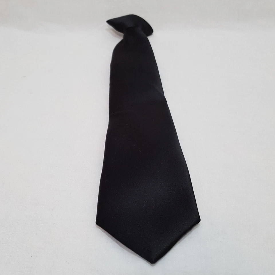 Corbata Corbata Negra 14" Poliéster Hecha Clip En IZOD Niños 2015 Sólida Foto 2 de 4