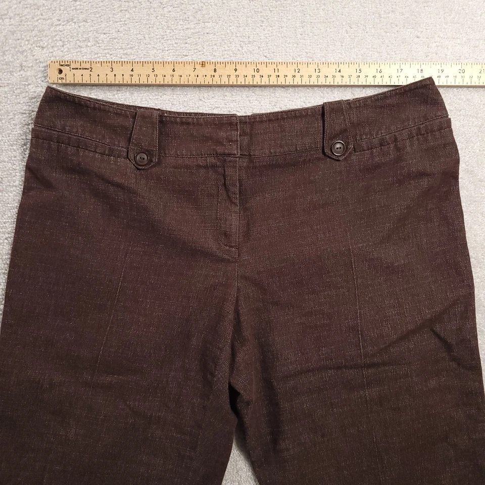 Pantalones de vestir AGB para mujer 16 marrón pierna ancha elásticos Foto 4 de 4