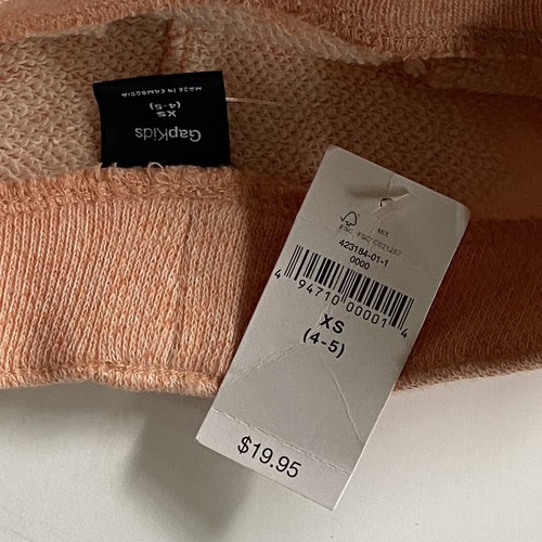 Gap Shorts Size Small 4 5 NWT Orange 100% Cotton Sweats Lounge Girls New Peach - Picture 11 of 13