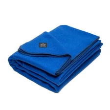 Arcturus Wool Blanket - 4.5 lbs, Warm, Washable, 64" x 88" (Royal Blue)