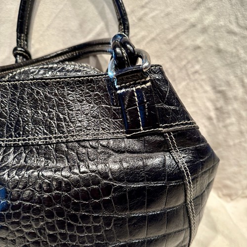 VIA REPUBBLICA Black Leather Shoulder Bag / Purse - Made in Italy - Picture 8 of 21