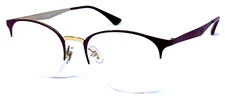 RAY-BAN RB6422 3007 Burgundy Red Half Rimless  Eyeglasses Frame 51-19-140 