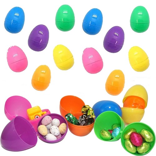 24 x Füller Ostereier befüllbar Eiersuche Spiel 5,5 cm hohl Hinzufügen Geschenk Leckereien Q38