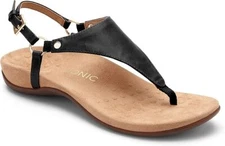 Authentic VIONIC Rest Kirra Toe Post Sling Back Sandal in Black  #TVW5126