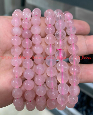 K-KED Natural 5-8mm Obsidian Stone Chips Black Gemstone Stretch Healing Bracelet-7 In