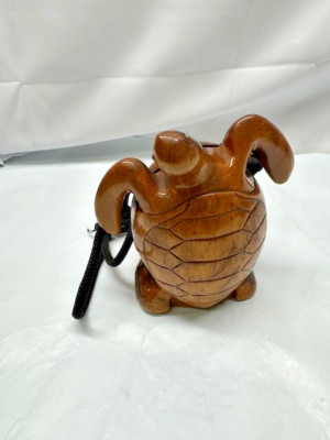 Timmy Woods Of Beverly Hills Hand Crafted Wooden Purse Clutch bag-TURTLE