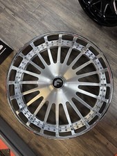 30 Forgiato Andata 6x5.5 6x135 Brushed Face W Chrome Lip